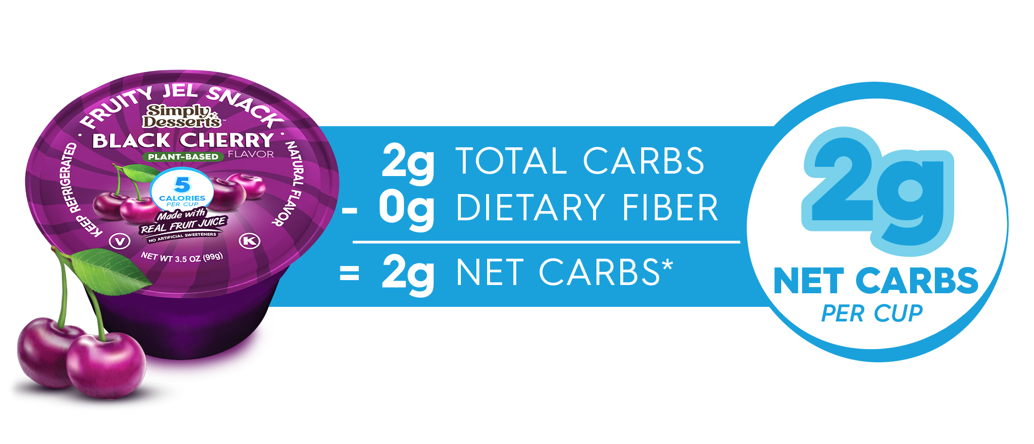 Carb Counter Black Cherry Fruity Jel Snack