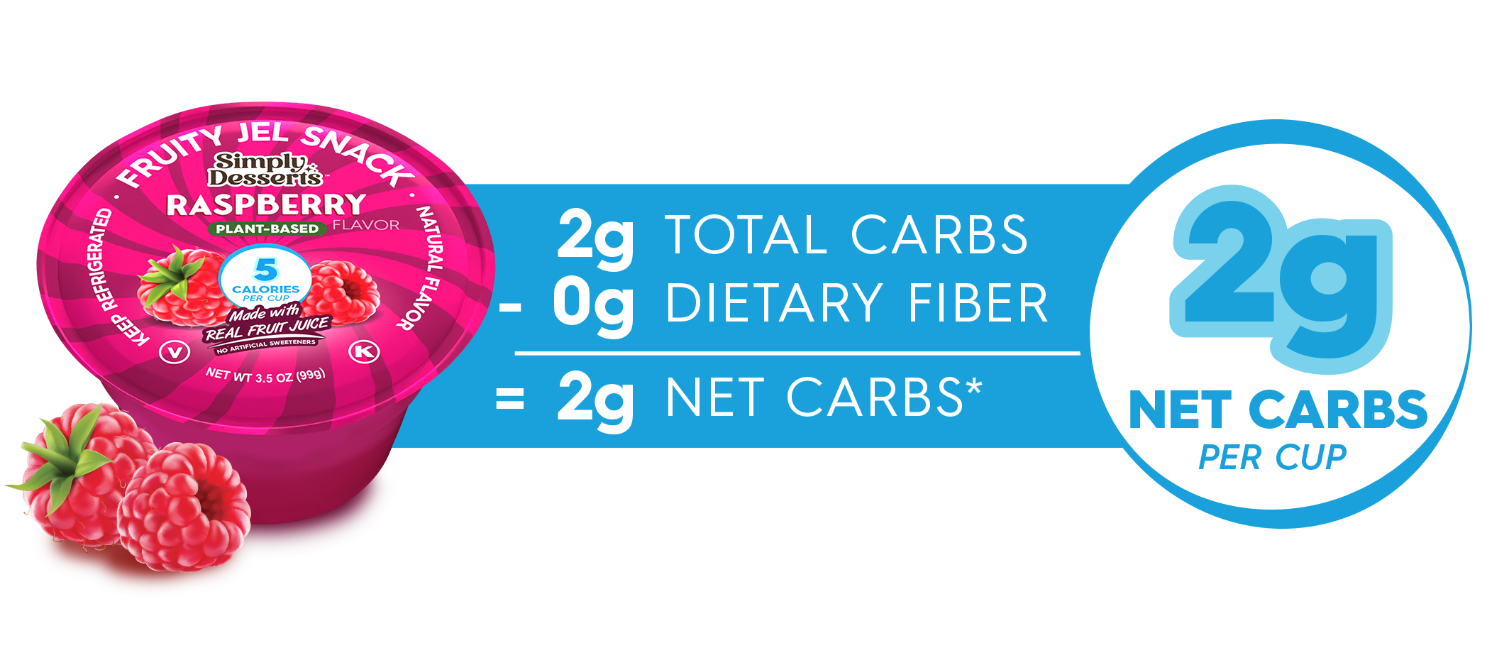Carb Counter Raspberry Fruity Jel Snack