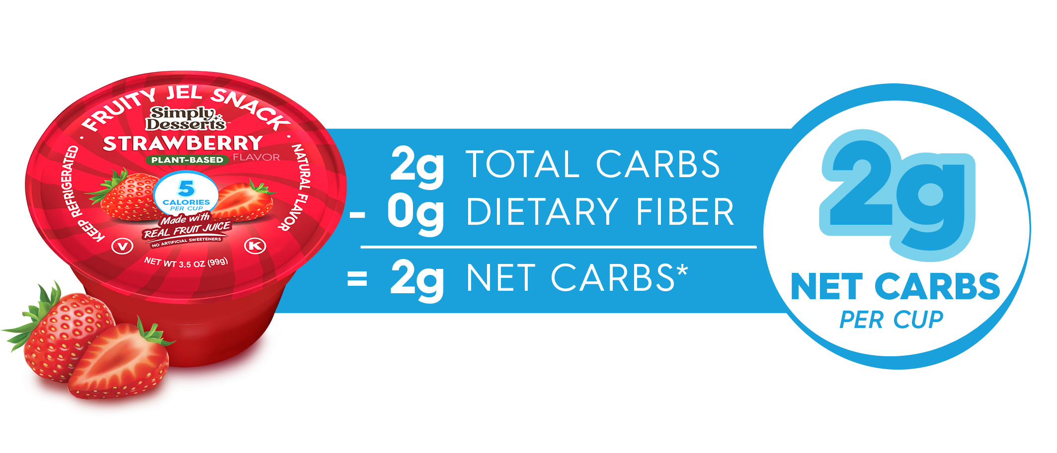 Carb Counter Strawberry Fruity Jel Snack